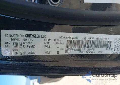 2009 Jeep Compass Sport/North z USA, uszkodzony, nr VIN 1J4FF47B09D209553